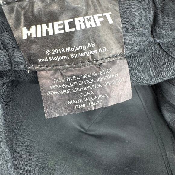 Minecraft creeper hat baseball cap logo snap back video game one size adjustable - Picture 6 of 9
